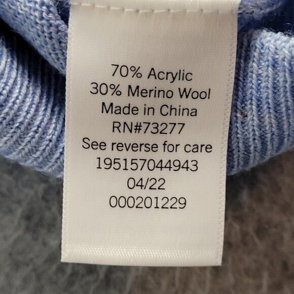 NWT Apt. 9 Sweater Mens Size XXL Seriously Soft Tipped Polo Sweater Pale Blue - Picture 7 of 12